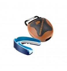 BLACK WEEK 2025: Shock Doctor Ochraniacz szczęki Nano 3D (ciemno-niebieski) + Pudełko Mouthguard Case (pomarańczowy)